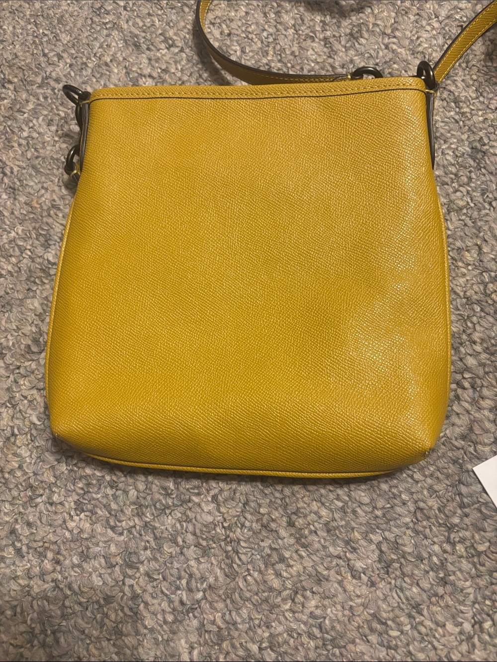 Coach Yellow Pebbled Leather Crossbody Bag - Picture 5 of 5